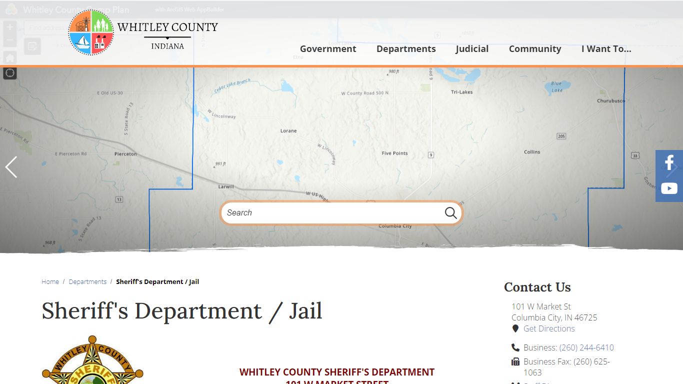 Sheriff's Department / Jail - Whitley County, Indiana